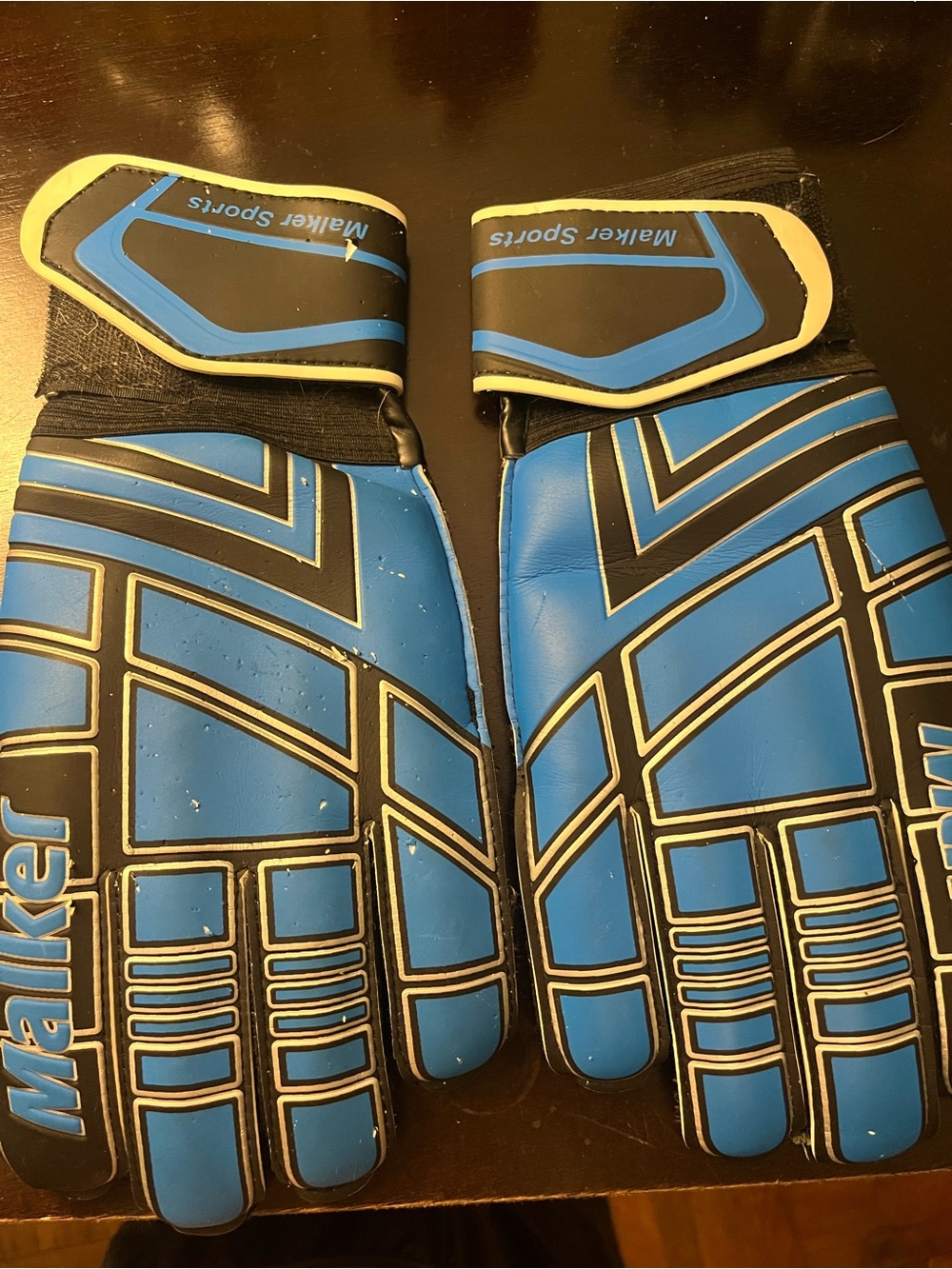 Blue & Black Malker Goalkeeper Gloves